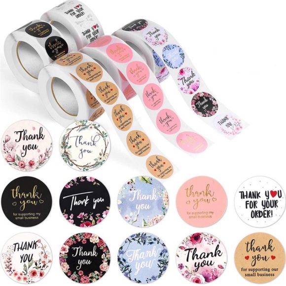 NEW Variety Sticker Set ~ 350 Pcs Poshmark Package "Thank you!" Gift Wrap Supply - Picture 1 of 16